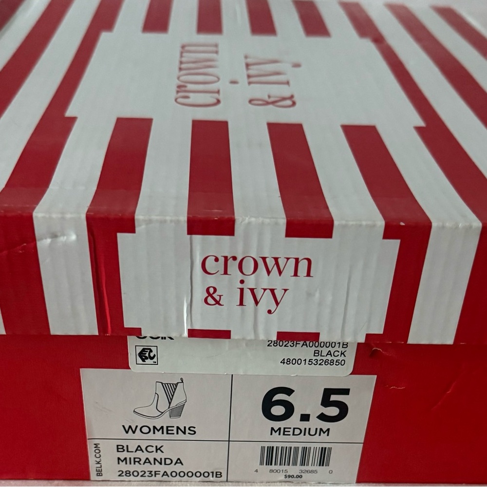 Crown & Ivy Black Women's Shoes - Size 6.5